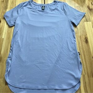 Skechers Lavender Ribbed V-Neck Top Size M